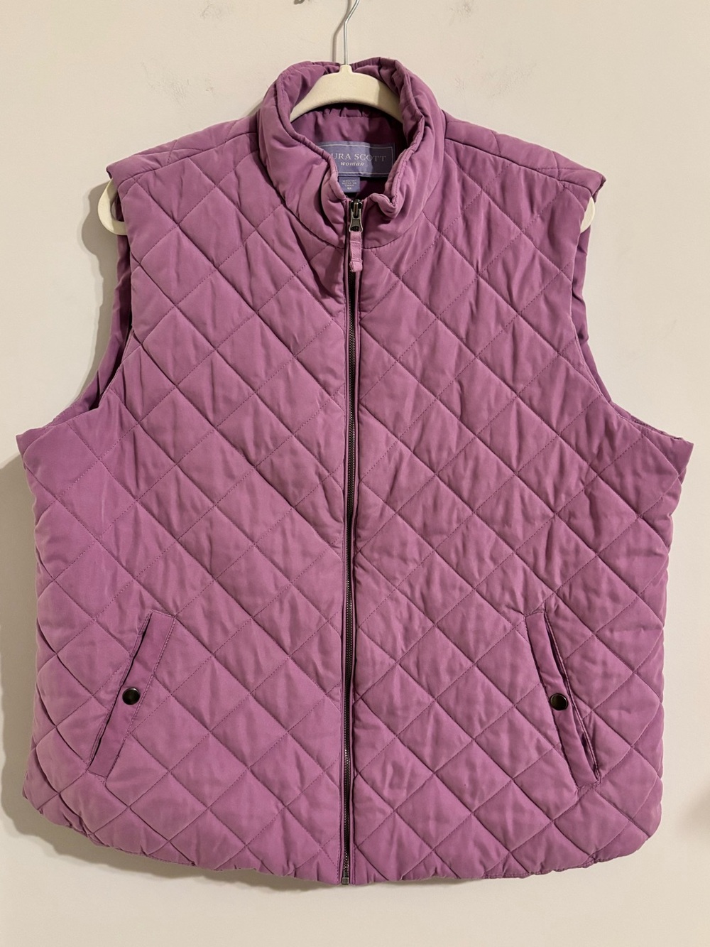Laura Scott Lavender Quilted vest